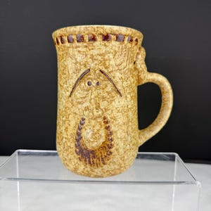 Kubek Vintage Pottery Craft Face