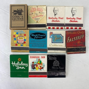 Vintage Hotel Restaurant Beer Matchbook Lot of  11