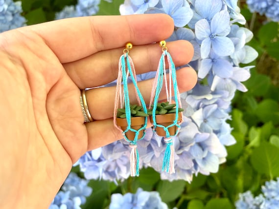 Hanging 2024 flower earrings