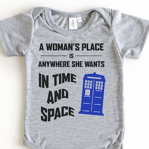 Doctor Who Baby Bodysuit | Feminist Shirt | Whovian Fans Tee | Women's Rights Tardis Shirt for Dr Who Gift | Mother Daughter Matching Shirts