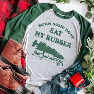 Christmas Vacation Raglan Tee Clark Griswold Hip Hip Etsy