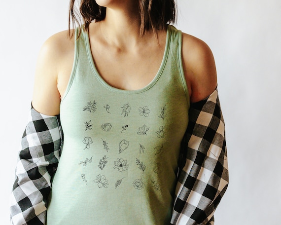 Wildflowers | Plant Lover Shirt | Good Vibes Shirt | Sustainability Shirt | Spring Tank Top | Flower Shirt | Birthday Gift | Mother's Day