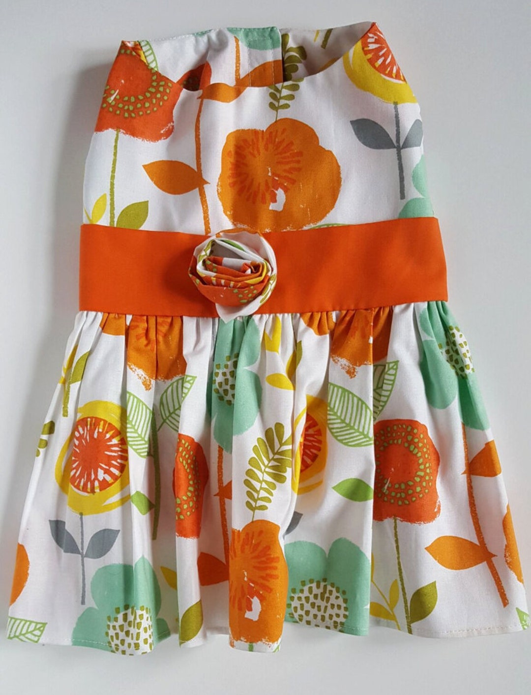 Dog Summer Floral Dress, Dog Dress, Puppy Summer Dress, Puppy Clothes