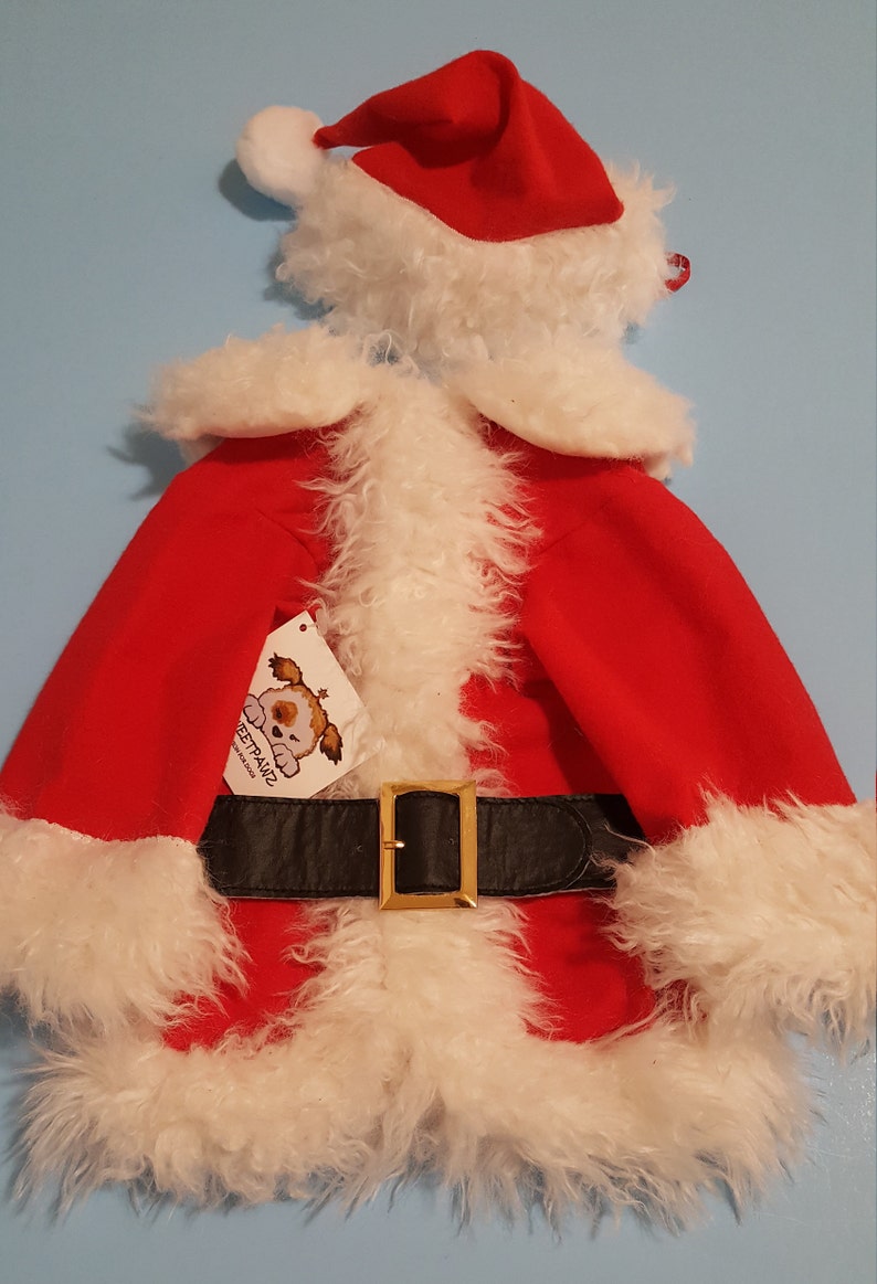 Santa Claus Dog Outfit, Santa Pet Set, Christmas Dog Costume, Pet Chistmas Outfit for Photo, Pet Santa Claus Christmas Costume image 2