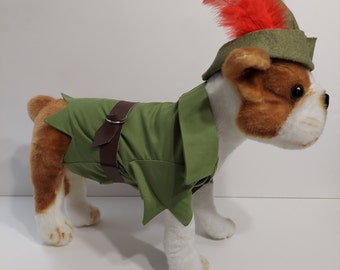 Peter Pan Dog Halloween Costume, Pet Peter Pan Costume, Peter Pan Dog Birthday Outfit, Halloween PeterPan Dog Outfit