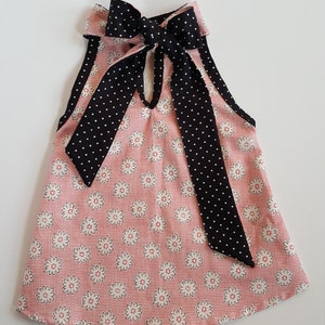 Dog Sleeveles Floral Keyhole Bowtie dress, Dog Clothes, Dog Dress, Puppy Clothes, Puppy Dress,Dog Floral Dress,Dog Summer Dress,Pet Clothes