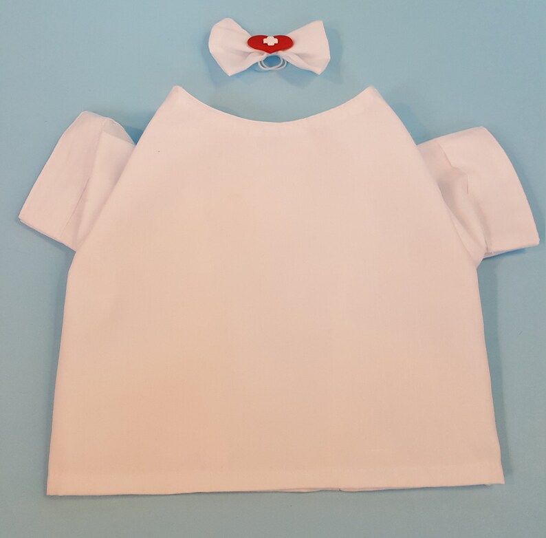 Infirmière Chien Fille Blanc Scrubs Costume, Chiot Fille Infirmière Blanc Scrubs Uniformes, Infirmière Pet Fille Blanc Scrubs Costumes image 3