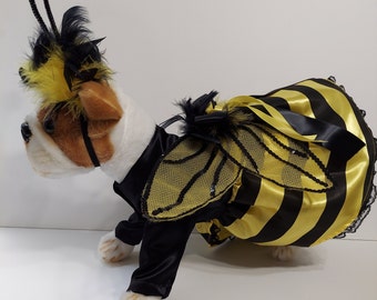 Bumble Bee Dog Costume, Bumble Bee Halloween Outfit for Dogs, Puppy Bumble Bee Dress, Pet Bumble Bee Halloween Costume, Bumble Bee Costume