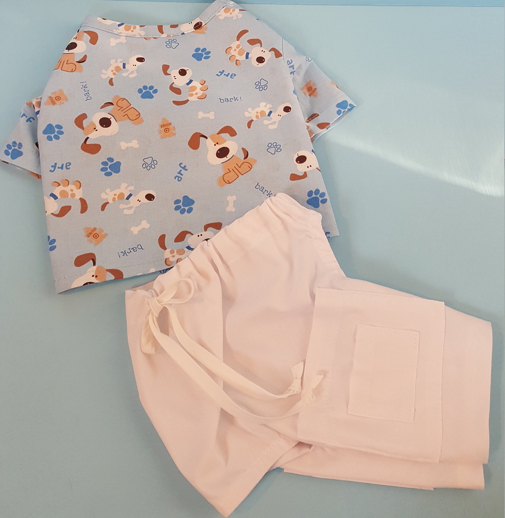 Dog Boy Print Nurse Scrubs Costume Boy Dog Print Nurse Scrubs Etsy México