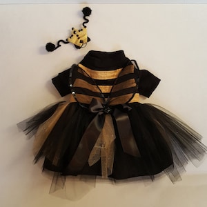 QueenBee Dog Costume, Costume di Halloween dell&#39;ape regina del cane, Costume dell&#39;ape regina del cucciolo, Costume dell&#39;ape regina dell&#39;animale domestico, Costume di Halloween del cucciolo dell&#39;ape regina