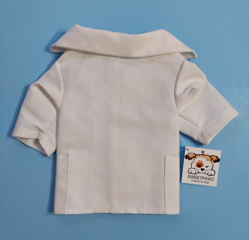 Dog Doctor Lab Coat Costume, Doctor Lab Coat Dog Costume, Pet Doctor Lab Coat Costume, Doctor Lab Coat Pet Costume, Puppy Lab Coat Costume image 4