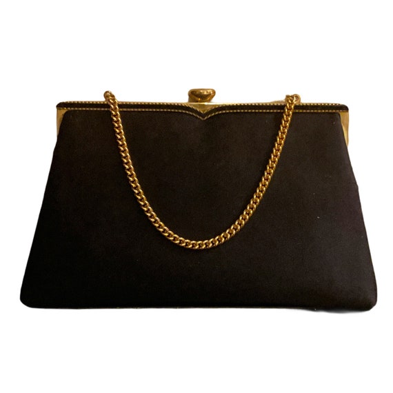Vintage Coblentz Original Black Satin Evening Bag
