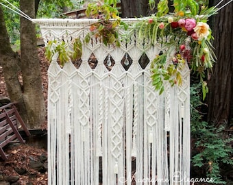 Macrame Wedding Backdrop, Wedding Decor, Large Macrame Wall Hanging, Wedding Backdrop, Bohemian Wedding Decor, Wedding Arch Macrame Elegance
