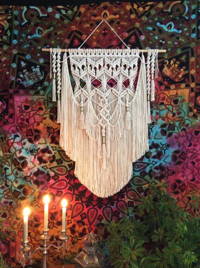 Large Boho Decor Bohemian Wall Hanging Large Macrame Wall Etsy