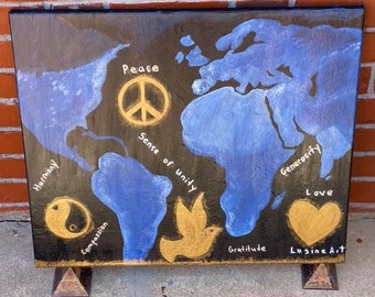 Peace  Harmony Sign Art -Painting - Print
