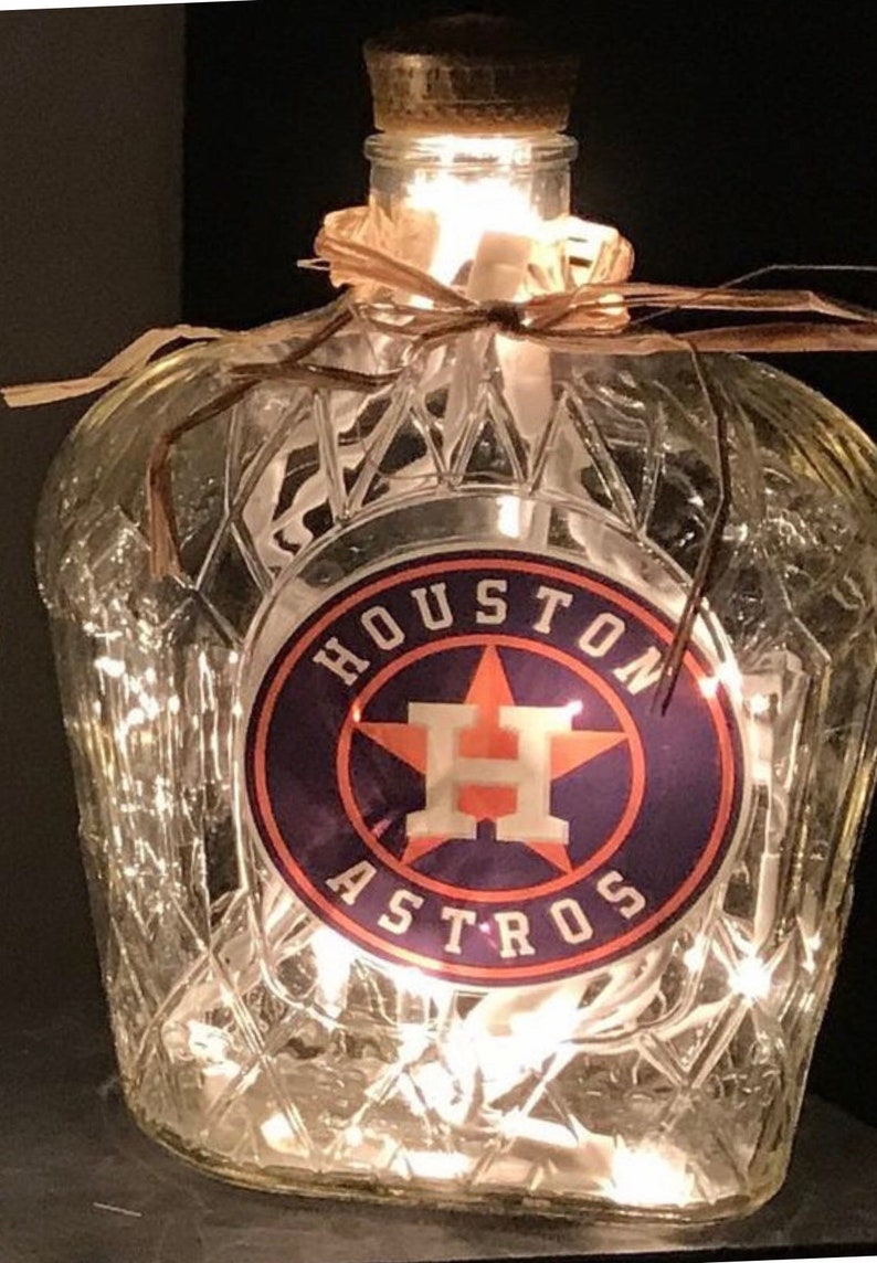 Father's Day Gift Houston Astros Wine Bottle Accent Night Etsy