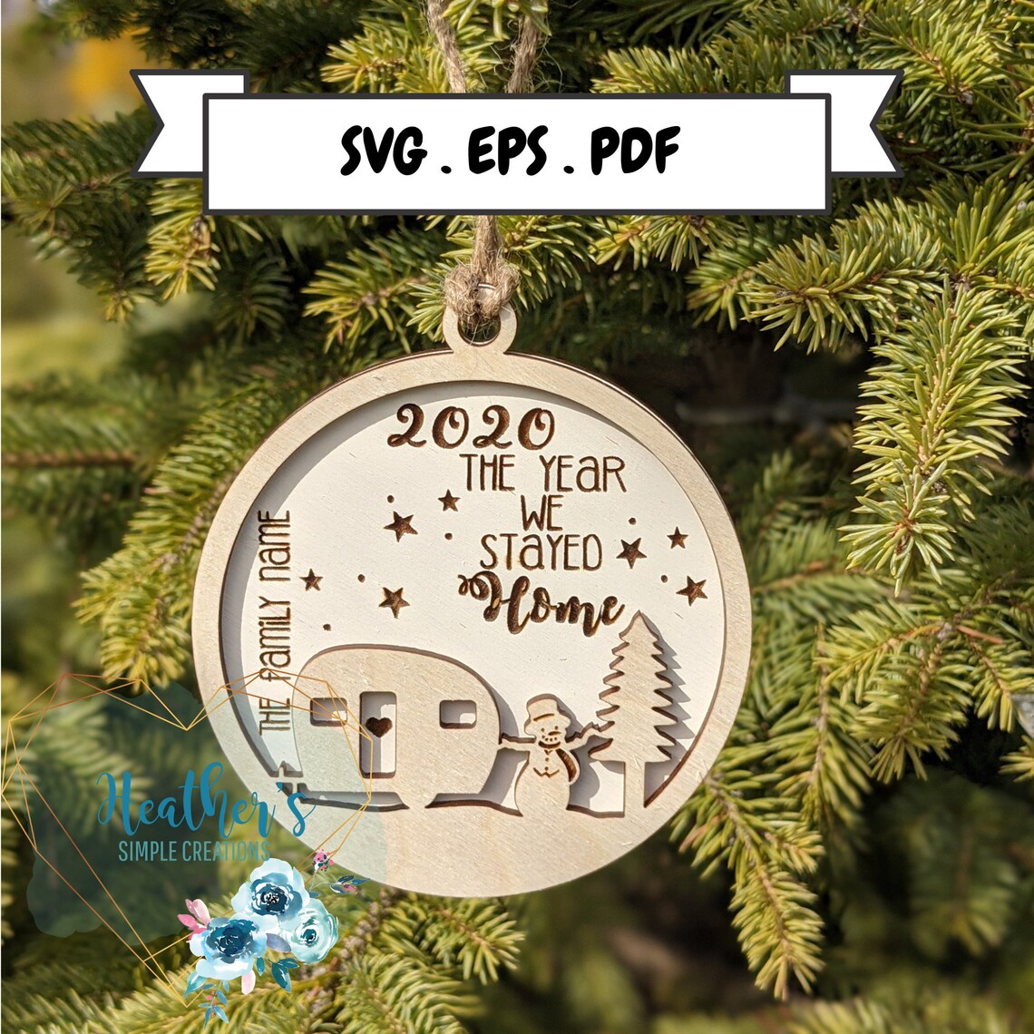 Download SVG 2020 Christmas ornament Camper Family The Year We | Etsy