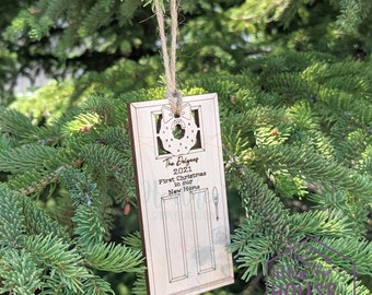 New Home Christmas Ornament - 2021 - First Christmas in our new Home - Personalized - Laser Engraved - Family - Memory - Keepsake - Realtor