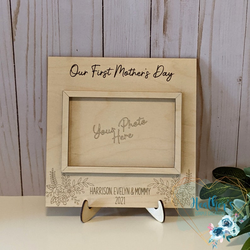 First Mothers Day Wood Picture Frame First Mothers Day Wood Picture Frame