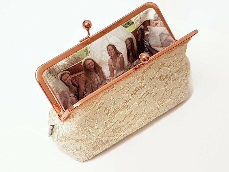 Lace F. Clutch Purse / White or Ivory Lace/ Mother of the Bride / Evening Purse / Personalised Purse image 8