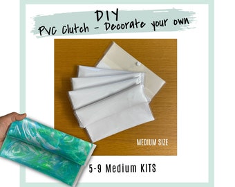 5 + DIY Medium PVC Clutch with removable Canvas Insert