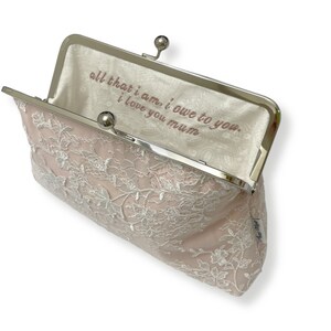 Lace F. Clutch Purse / White or Ivory Lace/ Mother of the Bride / Evening Purse / Personalised Purse image 9