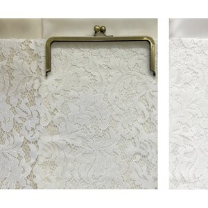 Lace F. Clutch Purse / White or Ivory Lace/ Mother of the Bride / Evening Purse / Personalised Purse image 10