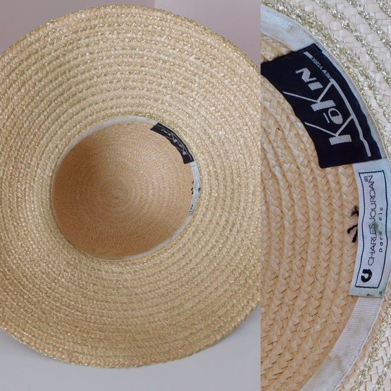 Sun Hat / Natural Wicker Straw Gold 