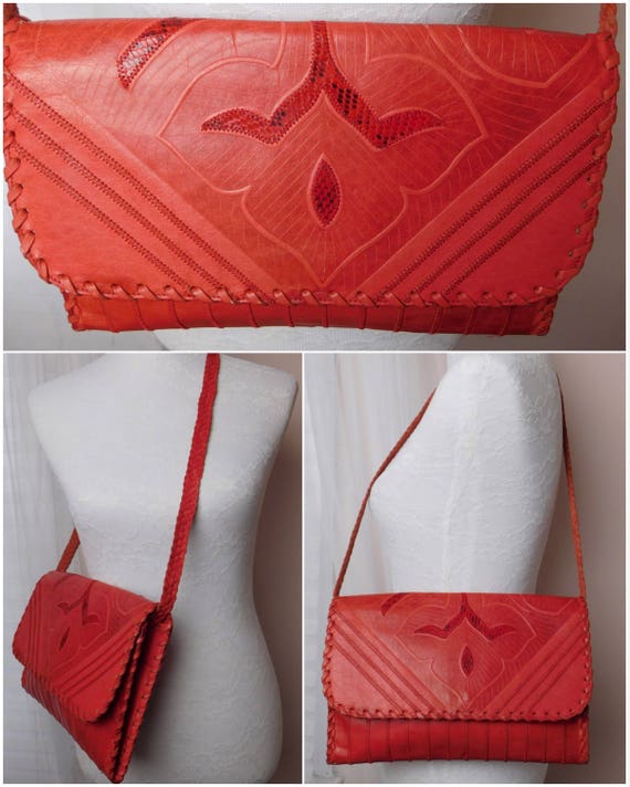 RED Oversized Convertible Clutch Cross Body Bag |… - image 8