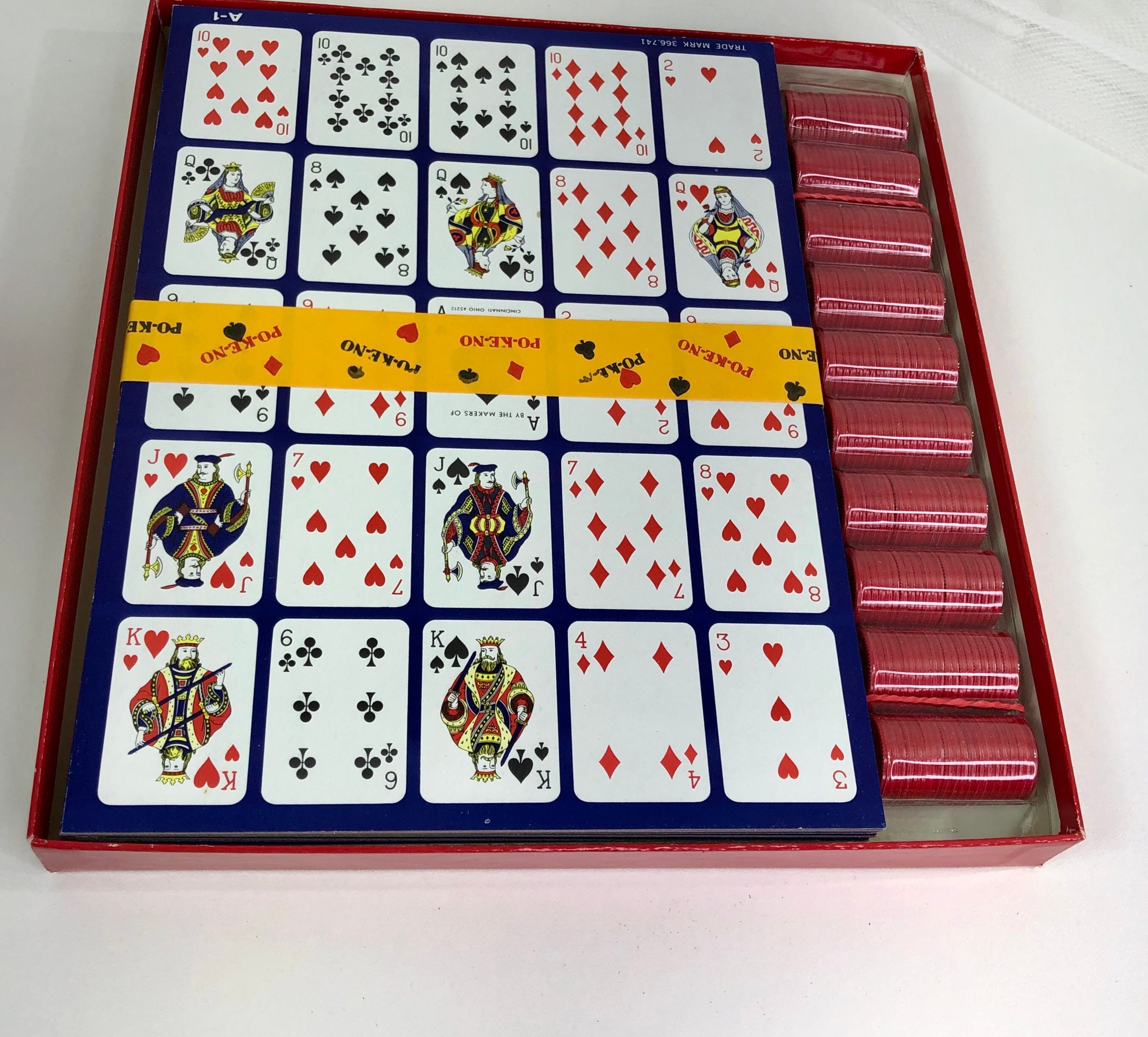PO KE NO Pokeno Poker Keno Game 1960s 12 Board Set Playing Card 