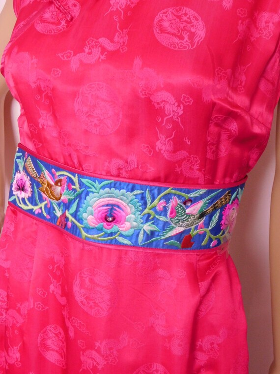 Full Length Brocade Sleeveless Cheongsam Sz 0 2 3… - image 5