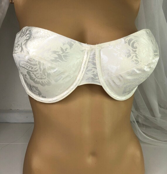 Vintage Vanity Fair Strapless Satin Underwire Bra 38c Ivory Etsy