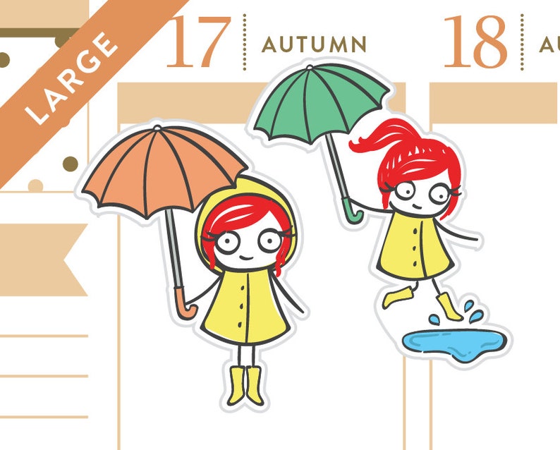 P330 Rainy day stickers umbrella stickers planner Etsy