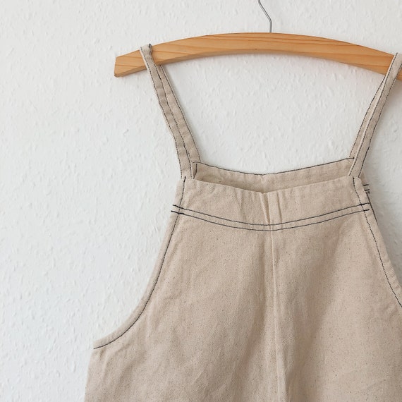 Handmade Cream Denim Jumpsuit/Overalls - image 1