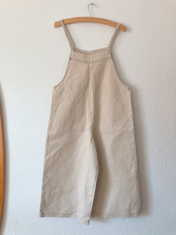 Handmade Cream Denim Jumpsuit/Overalls - image 2