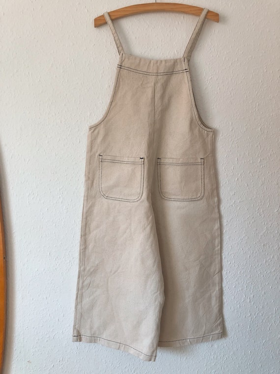 Handmade Cream Denim Jumpsuit/Overalls - image 3