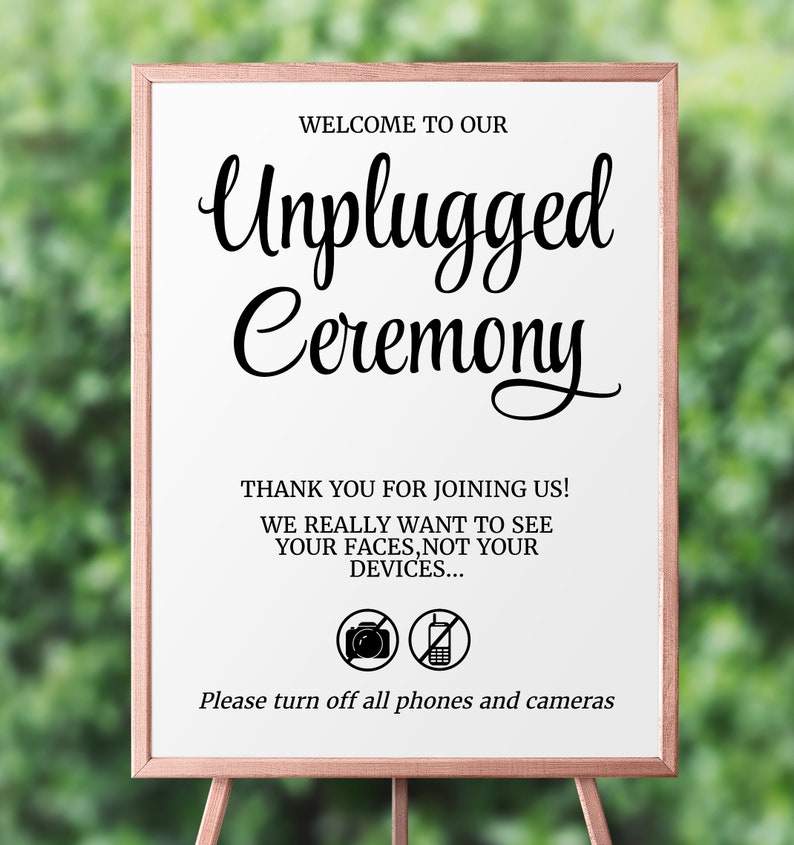 printable unplugged ceremony printable unplugged ceremony