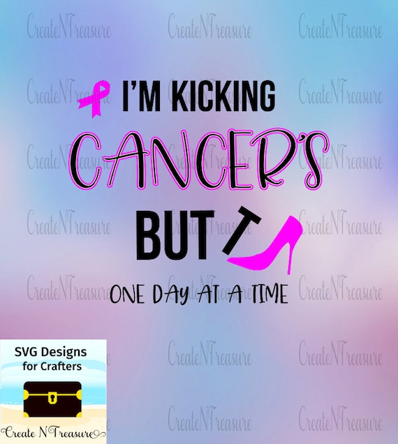 Kicking Cancer's Butt. Cancer Awareness SVG DXF. Cutting Etsy