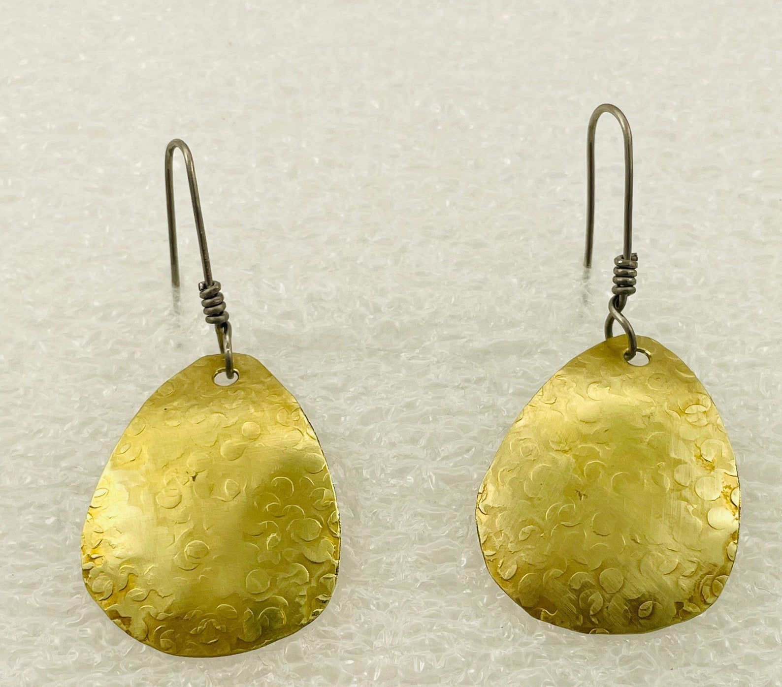 Brass hammer earrings Base metal earringsmetal sheet Etsy