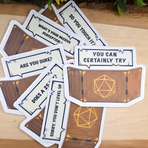 Lieblings DM Scary Sprüche (verschiedene Variationen) DND - durchsichtige Sticker