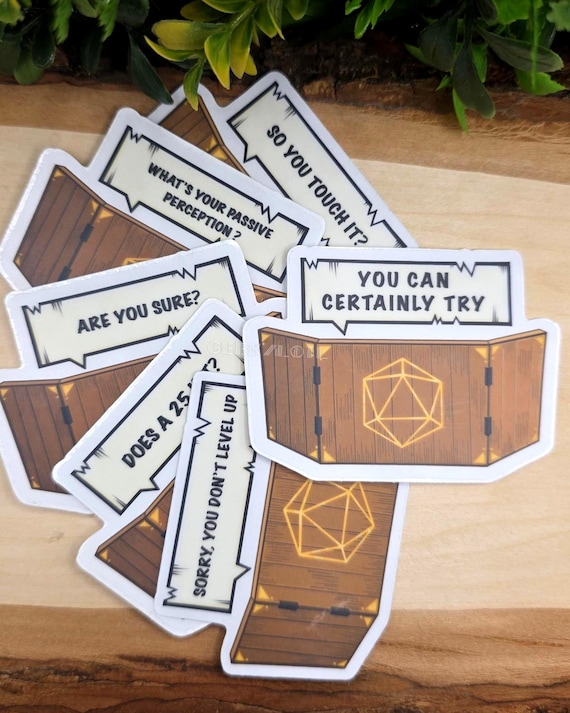 Favorite DM Scary Sayings (Different Variations) DND - Clear Sticker