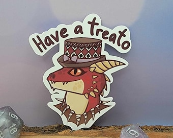 Popper the Kobold - Handmade Sticker (2.36" x 2.8")