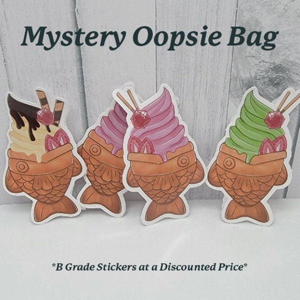 Mystery Oopsie Grab Bag - B Grade Handmade Stickers