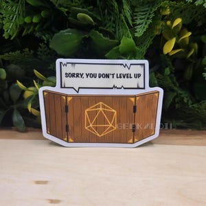 Favorite DM Scary Sayings (Different Variations) DND - Clear Sticker No level up