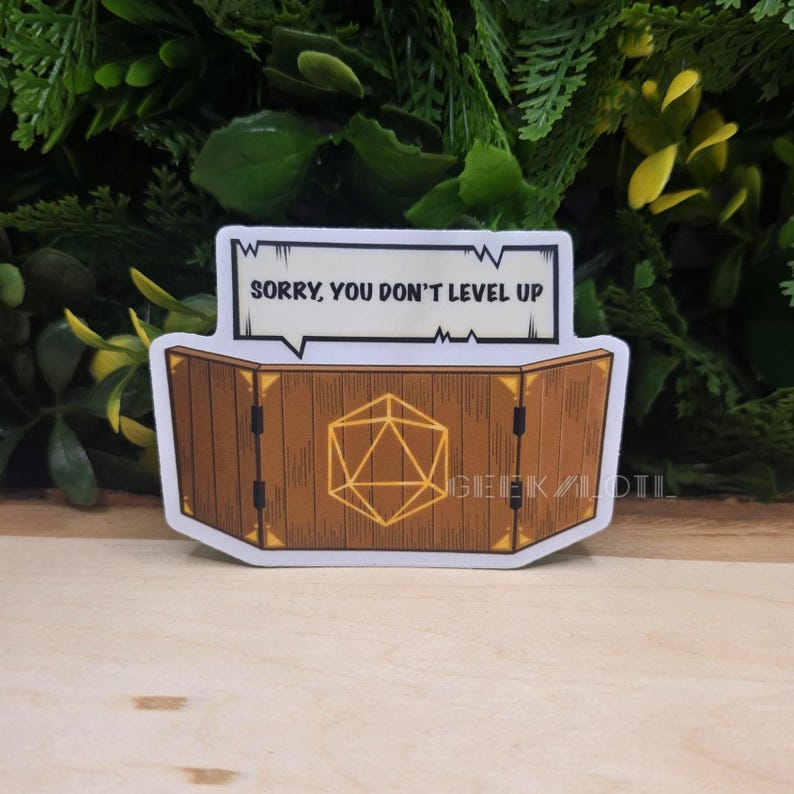 Favorite DM Scary Sayings (Different Variations) DND - Clear Sticker No level up