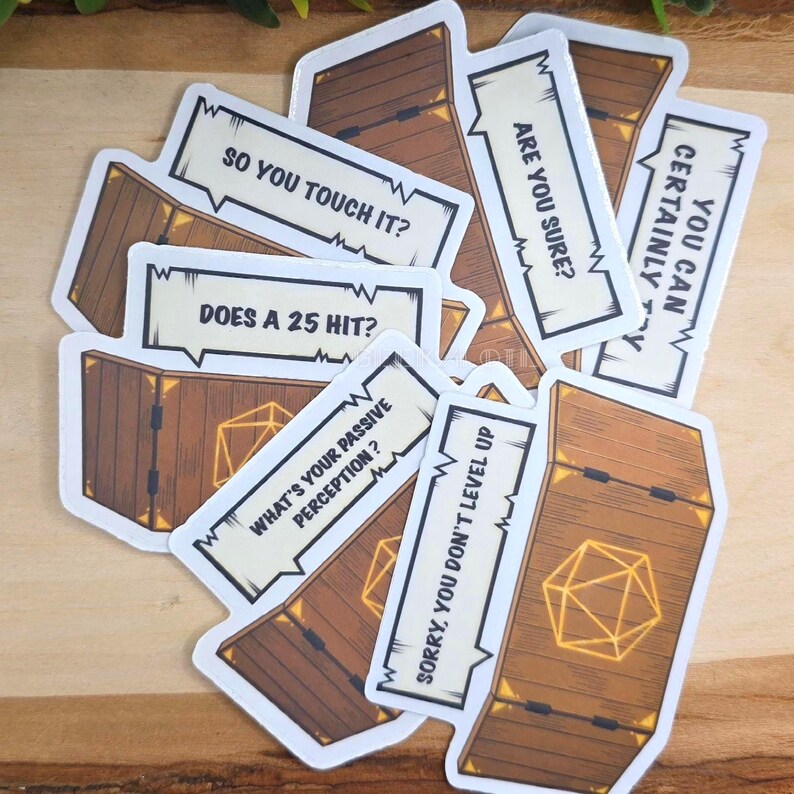 Favorite DM Scary Sayings (Different Variations) DND - Clear Sticker image 8
