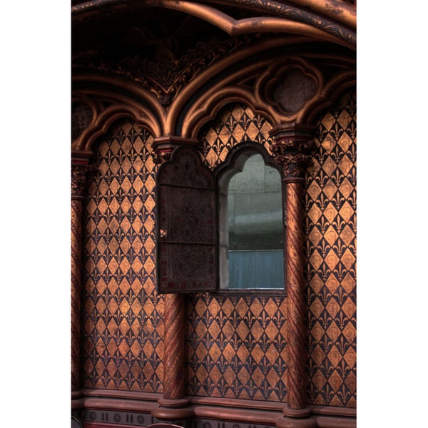 Sainte-Chapelle Window - Paris, France (photo print, wall art, Gothic architecture, historic church, Medieval, Europe, vertical)