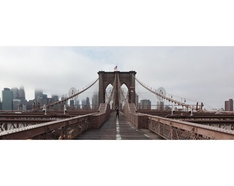 Brooklyn Bridge - New York City (photo print, wall art, Manhattan, architecture, skyline, cityscape, horizontal, wide format)