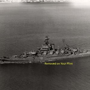 World War 2 Era US Navy Battleship 8x10 inch print
