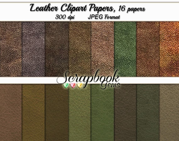 Digital Leather Papers, 12" x 12", High Quality 300 dpi JPEG files, Instant Download